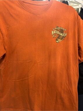Cabela's Orange Bassquatch Graphic Short Sleeve Tee